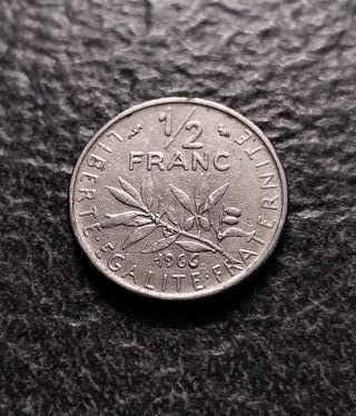 1/2 Franco Francia 1966-1970-1977 3 monete