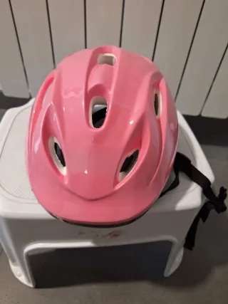 Casco bici infantil rosa talla S marca Juguettos