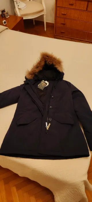 Parka Woolrich XS Blu Nuovo con etichetta