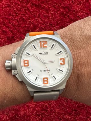 Reloj Welder Blanco y Naranja