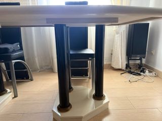 Mesa de comedor lacada en blanco