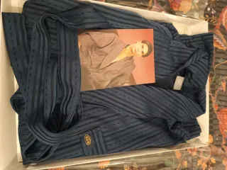 Giacca da camera uomo rigata, colore Avion