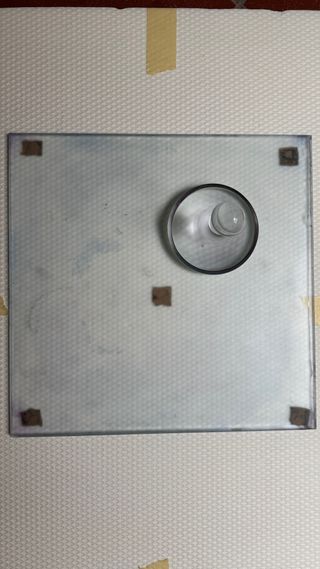 Pestello e lastra in vetro