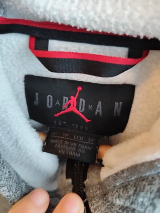 Sudadera Jordan Gris con Cremallera