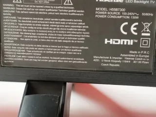 Smart TV Hisense 4K 55 Negra con Mando