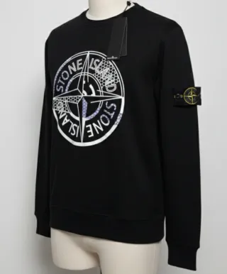 Sudadera Stone Island Negra Hombre