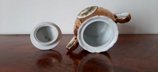 Zuccheriera in porcellana dorata