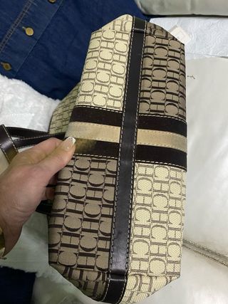 Bolso Carolina Herrera tela y piel