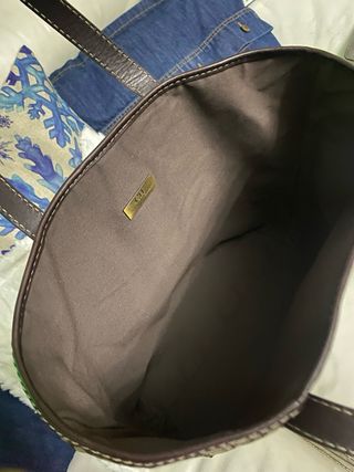 Bolso Carolina Herrera tela y piel