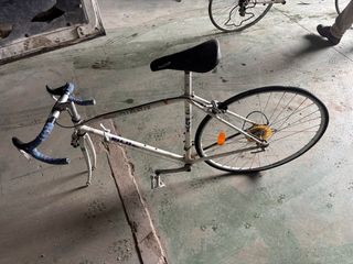 Bicicleta azul vintage