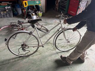Bicicleta azul vintage