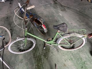 Bicicleta azul vintage