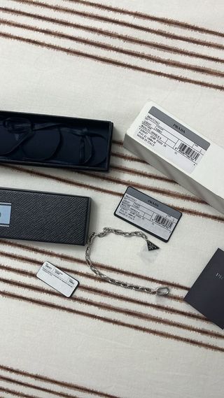 Bracciale Prada Argento 925 Nero