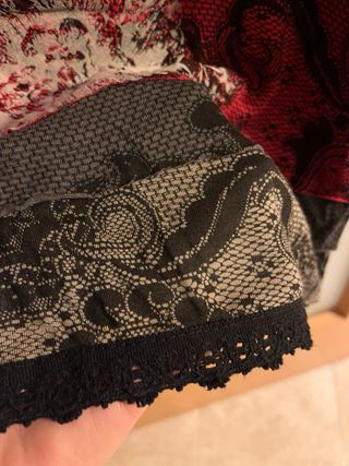 Vestido Desigual Negro y Rojo