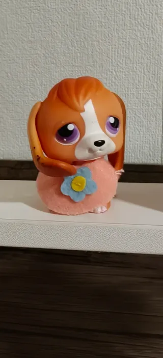 Little Pet Shop Perro Naranja Vestido Rosa