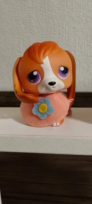 Little Pet Shop Perro Naranja Vestido Rosa