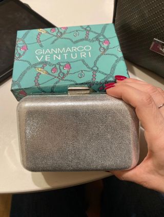 Pochette Gianmarco Venturi argento con strass
