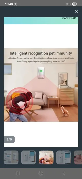 Detector de movimiento Wi-Fi pir motion
