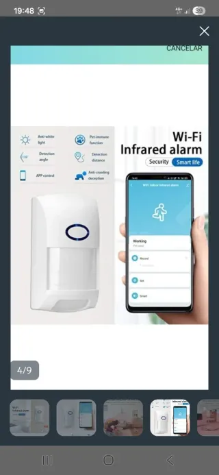 Detector de movimiento Wi-Fi pir motion
