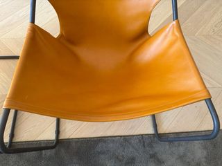 Sillón Paulistano Cuero y Metal