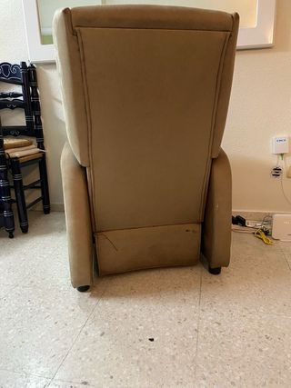 Sillón extensible marrón tela