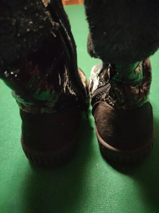 Stivaletti bimba neri con pelliccia