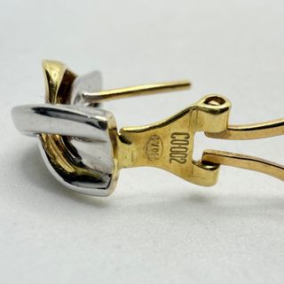 Pendiente de oro combinado de 18k, 6.63 gr.