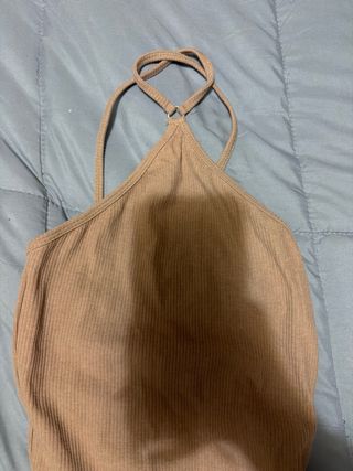 Vestido largo ajustado marron