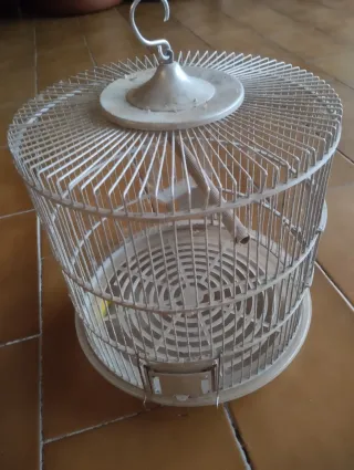 Jaula para pájaros de aluminio
