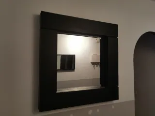 Espejo Hogar Entrada Madera Negro