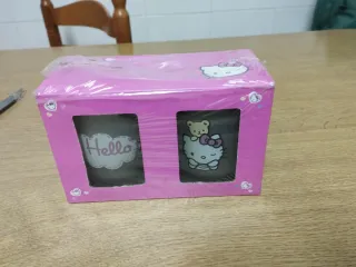 2 Vasos Hello Kitty Vidrio