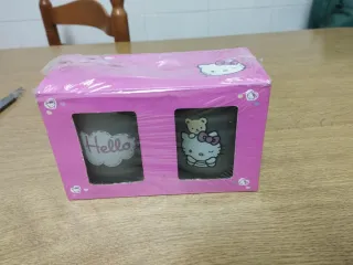 2 Vasos Hello Kitty Vidrio