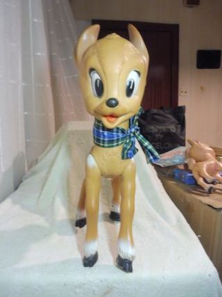 Bambi Famosa Goma Blanda 36cm Antiguo
