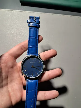 Reloj Geneva Azul y Plateado