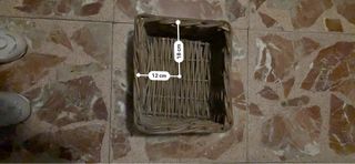 Caja de mimbre para almacenamiento