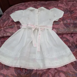 Abito Cerimonia/Battesimo Neonata Lino Pizzo