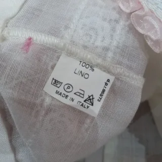 Abito Cerimonia/Battesimo Neonata Lino Pizzo