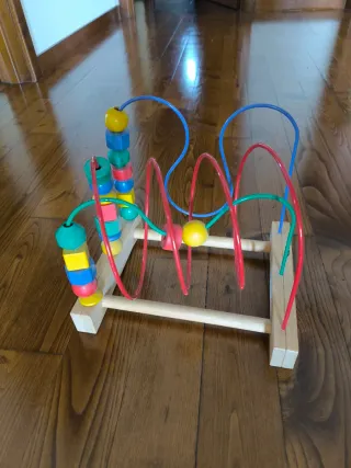 Labirinto de Contas Colorido Madeira