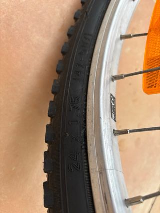 Bicicleta junior negra y azul 24 pulgadas B-Twin