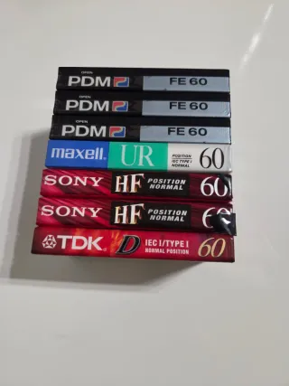 Lote 7 Casetes PDM, Sony, TDK, Maxell