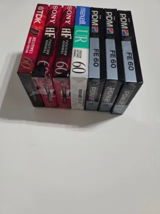 Lote 7 Casetes PDM, Sony, TDK, Maxell
