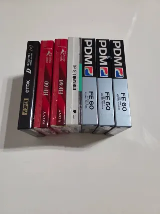 Lote 7 Casetes PDM, Sony, TDK, Maxell