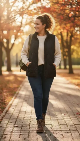 Chaleco acolchado negro