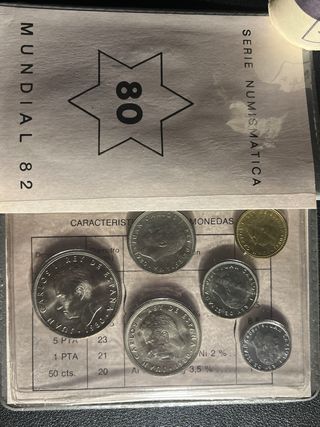 4 Carteras Monedas Mundial 82 España Estrella 80