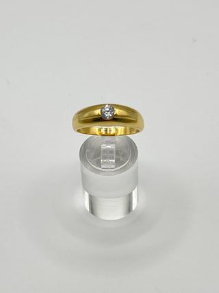 Anillo Oro 18k Solitario Circonitas 5.64 gr.