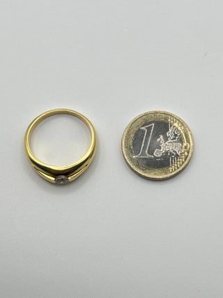 Anillo Oro 18k Solitario Circonitas 5.64 gr.