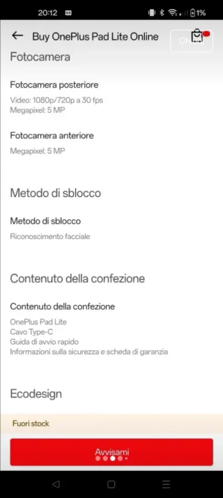 OnePlus Pad Lite Tablet Blu