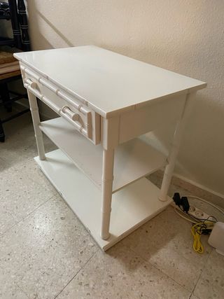 Mueble Estantería Blanco con Cajón