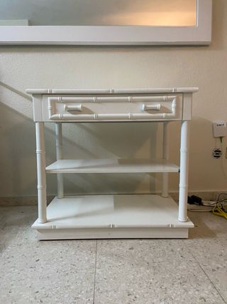 Mueble Estantería Blanco con Cajón