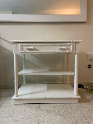 Mueble Estantería Blanco con Cajón